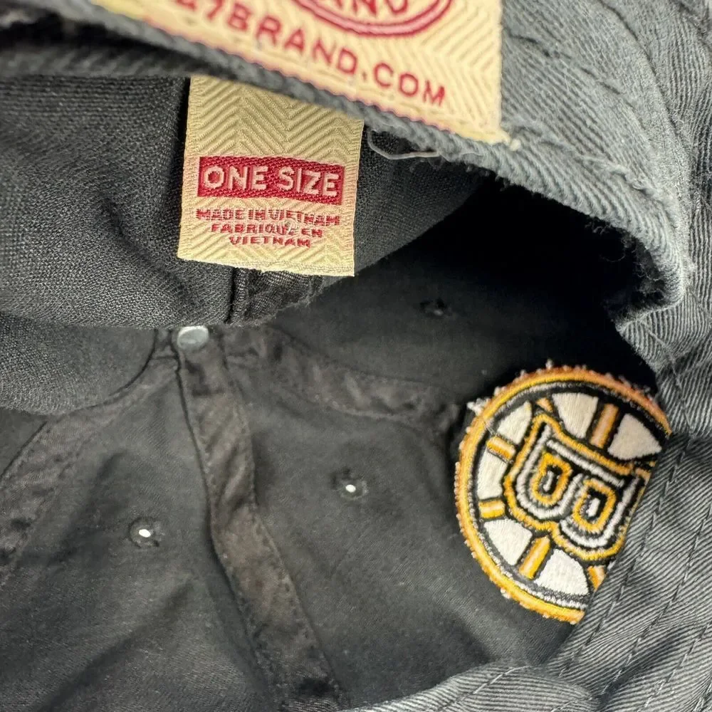 Boston‎ Bruins '47 Brand Baseball Hat Black Adjustable One Size Fit Most